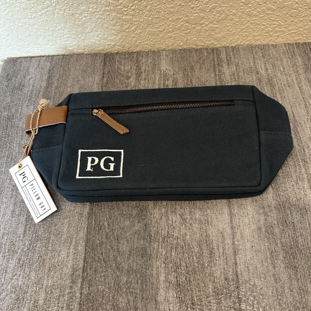 Pillow Guy Canvas Dopp Kit Toiletry Kit PG Blue Color NWT 100% Cotton Travel Bag